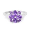 Image 2 : Plated Rhodium 1.44ctw Amethyst Ring