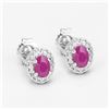 Image 4 : Plated Rhodium 2.08ctw Ruby and White Topaz Jewelry Set