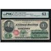 Image 1 : 1862 $1 RADAR Legal Tender Note PMG 63EPQ