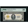 1928 $100 Gold Certificate PMG 20
