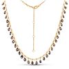 14KT Yellow Gold 31.50ctw Brown Diamond Necklace