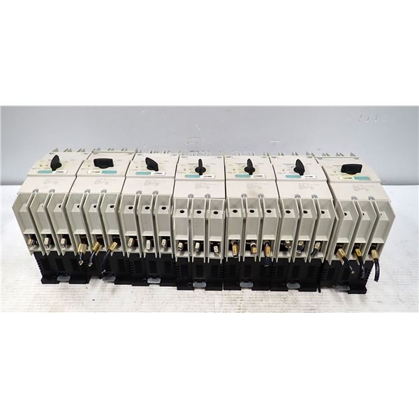 Lot of (7) Siemens #3RV1742-5DD10 Circuit Breakers