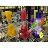 Image 2 : *NEW* 5 ASSORTED COLOR GLASS BONGS 8-9"