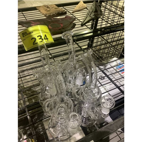 *NEW* 4 SCAN GLASS BONGS 10-1/2"