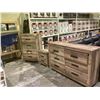 Image 1 : 4-PIECE FAUX RECLAIMED WOOD BEDROOM SUITE INCLUDING; 2 DRESSERS, NIGHT STAND & MIRROR