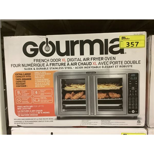 GOURMIA FRENCH DOOR XL DIGITAL AIR FRYER OVEN