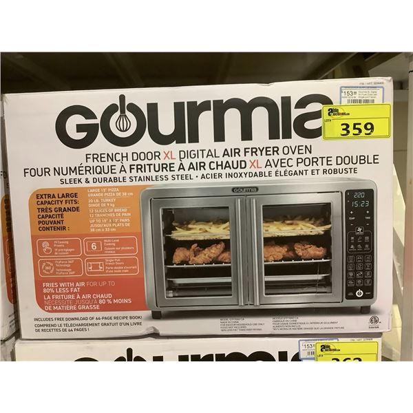 GOURMIA FRENCH DOOR XL DIGITAL AIR FRYER OVEN