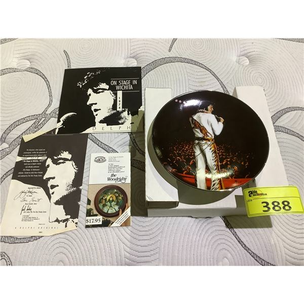 ELVIS "ON STAGE IN WICHITA, 1974" LIMITED EDITION COLLECTIBLE PLATE WITH COA