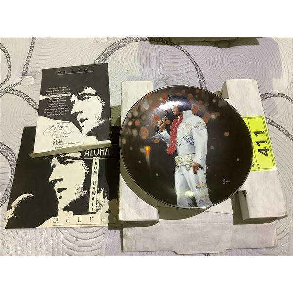 ELVIS PRESLEY "ALOHA FROM HAWAII" LIMITED EDITION COLLECTIBLE PLATE WITH COA