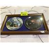 Image 1 : FRAMED CANADIAN PACIFIC LAST SPIKE CENTENNIAL 1885-1985 LIMITED EDITION COLLECTIBLE PLATE 1 & 2