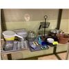 Image 1 : ASSORTED ITEMS INCLUDING; COOKING POT, 2-TIER FRUIT BASKET, BAKING ITEMS & MORE