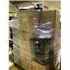 Image 1 : PALLET OF STORAGE LOCKER CONTENTS INCLUDING; FURNITURE, CLOTHING, LAUNDRY HAMPER & MORE