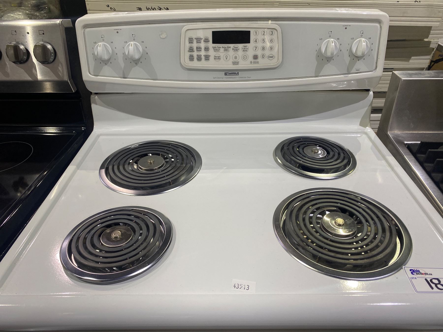 KENMORE COIL TOP 4 BURNER STOVE WITH CONVECTION OVEN