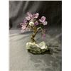 Image 2 : AMETHYST TREE SMALL ON CRYSTAL GEODE BASE APPROX 4" TALL- RETAIL $198.98