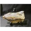 Image 1 : PINK AMETHYST WITH BLACK STAND APPROX 8" LONG- RETAIL $1699.98