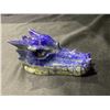 Image 2 : LAPIS DRAGON SKULL APPROX 4-1/2X2-1/2" RETAIL $1298.54