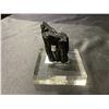 Image 1 : BLACK TOURMALINE ON CLEAR STAND 2-1/2X1-1/2X1" RETAIL $489.98