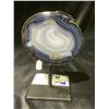 Image 1 : AGATE SLICE ON METAL STAND APPROX 5X4-1/2" RETAIL $1298.51