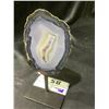 Image 2 : AGATE SLICE ON METAL STAND APPROX 5-1/2X4-1/2" RETAIL $1298.51