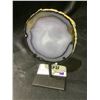 Image 2 : AGATE SLICE ON METAL STAND APPROX 5X5-1/2" RETAIL $1298.51