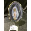Image 1 : AGATE SLICE ON METAL STAND APPROX 5-1/4X7" RETAIL $1492.51