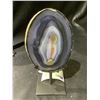 Image 2 : AGATE SLICE ON METAL STAND APPROX 5-1/4X7" RETAIL $1492.51