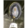 Image 1 : AGATE SLICE ON METAL STAND APPROX 5-1/4X7" RETAIL $1492.51