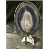 Image 2 : AGATE SLICE ON METAL STAND APPROX 5-1/4X7" RETAIL $1492.51