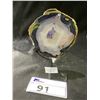 Image 1 : AGATE SLICE ON METAL STAND APPROX 4-1/2X5" RETAIL $1298.51