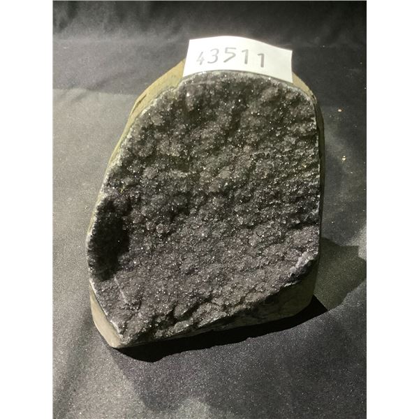 BLACK AMETHYST GEODE APPROX 3X3-1/2X2" RETAIL $1289.98