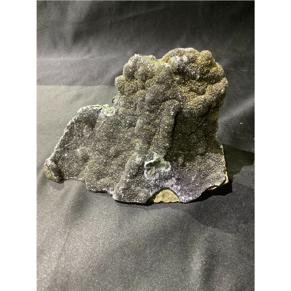 BLACK AMETHYST GEODE BRAZIL APPROX 4X6X2" RETAIL $1589.98