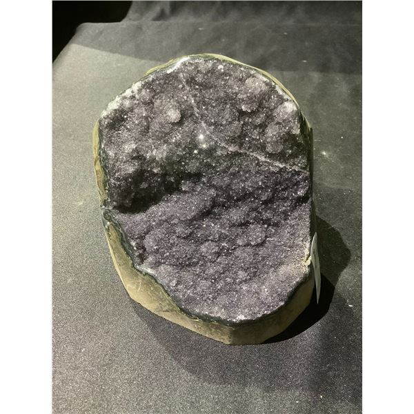 BLACK AMETHYST GEODE APPROX 3-1/2X3-1/2X3" RETAIL $989.98