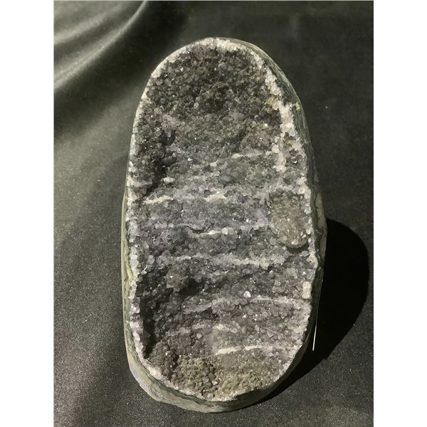 BLACK AMETHYST GEODE APPROX 4X3X3  RETAIL $1189.98