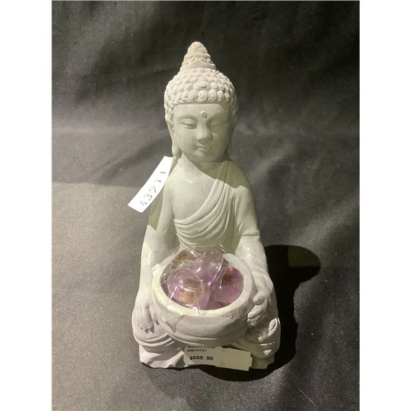 BUDDHA WITH AMETHYST APPROX 5-1/2" TALL RETAIL $689.98