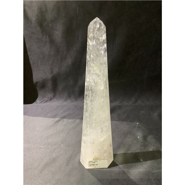 CLEAR QUARTZ TOWER APPROX 10  TALL RETAIL $1798.54