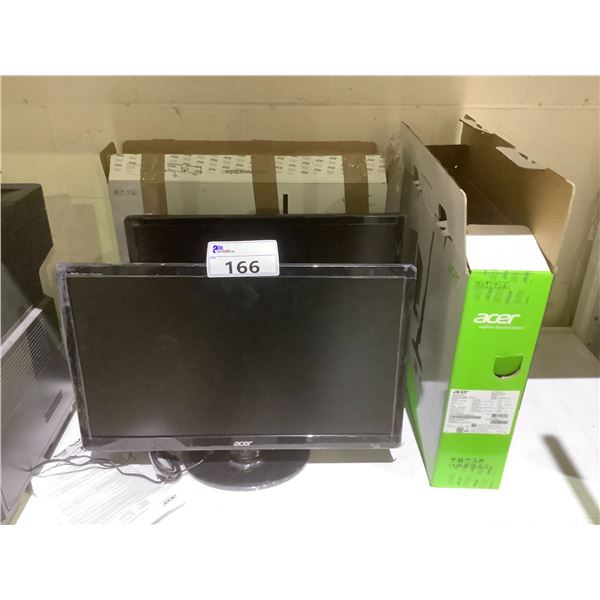 *TESTED WORKING* 2 ACER 21.5" LCD MONITORS (ONLY 1 POWER CORD) WITH BOXES