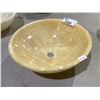 Image 2 : NATURAL STONE MARBLE ROUND VESSEL SINK 16-1/2X6"