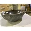 Image 2 : NATURAL STONE ABSOLUTE BLACK OUTSIDE ART ROUND VESSEL SINK 17X6"