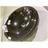 Image 3 : NATURAL STONE ABSOLUTE BLACK OUTSIDE ART ROUND VESSEL SINK 17X6"