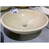 Image 3 : NATURAL STONE MARBLE ROUND VESSEL SINK 17X5-1/2"