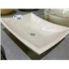 Image 3 : NATURAL STONE MARBLE VESSEL SINK 18-1/2X14-1/2X5"