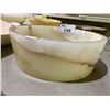 Image 2 : NATURAL STONE MARBLE ROUND VESSEL SINK 17X6"