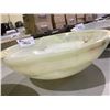 Image 2 : NATURAL STONE MARBLE ROUND VESSEL SINK 17X5-1/2"