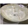 Image 3 : NATURAL STONE MARBLE ROUND VESSEL SINK 17X5-1/2"