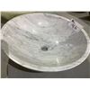 Image 3 : NATURAL STONE MARBLE ROUND VESSEL SINK 17X5-1/2"