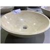 Image 2 : NATURAL STONE MARBLE ROUND VESSEL SINK 17X5-1/4"