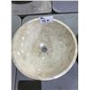 Image 2 : NATURAL STONE MARBLE ROUND VESSEL SINK 17X5-1/4"