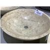 Image 3 : NATURAL STONE MARBLE ROUND VESSEL SINK 17X5-1/4"
