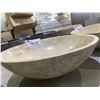 Image 2 : NATURAL STONE MARBLE ROUND VESSEL SINK 17X5-1/4"