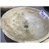 Image 3 : NATURAL STONE MARBLE ROUND VESSEL SINK 17X5-1/4"